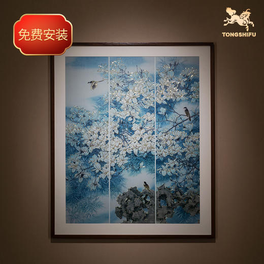 铜师傅 手工錾刻 铜雕画《玉堂春》客厅玄关沙发背景墙装饰画 商品图1