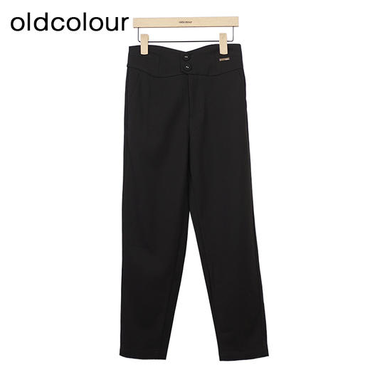 oldcolour简约高腰休闲裤秋季新款直筒显瘦长款西装裤女O34073464 商品图4