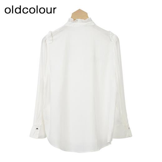 oldcolour白色简约休闲衬衫秋季新款宽松显瘦百搭上衣女O33013364 商品图1