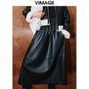 VIMAGE纬漫纪冬季新款高腰时尚通勤显瘦a字半身裙V2006627 商品缩略图3