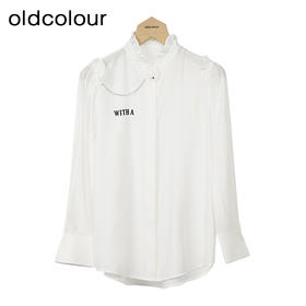 oldcolour白色简约休闲衬衫秋季新款宽松显瘦百搭上衣女O33013364