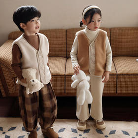 【柔软舒适！宝宝背心马甲】秋冬新款儿童背心马甲男童女童宝宝加绒保暖内搭坎肩冬装童装，一丝舒适；加绒保暖，给孩子真切呵护-QQ