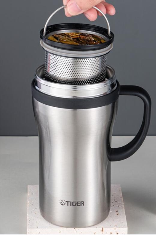 虎牌不锈钢真空办公杯时尚泡茶杯CWN-A48C-不锈钢色 0.52L 商品图2