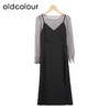 oldcolour高级感气质连衣裙秋季新款复古收腰中长裙GO31103898 商品缩略图0