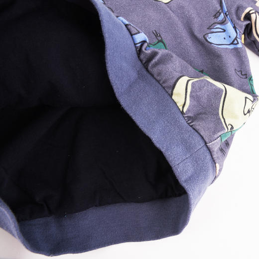 棉果果冬季新品男童5A抗菌圆领套头夹棉卫衣M412180423668 商品图4