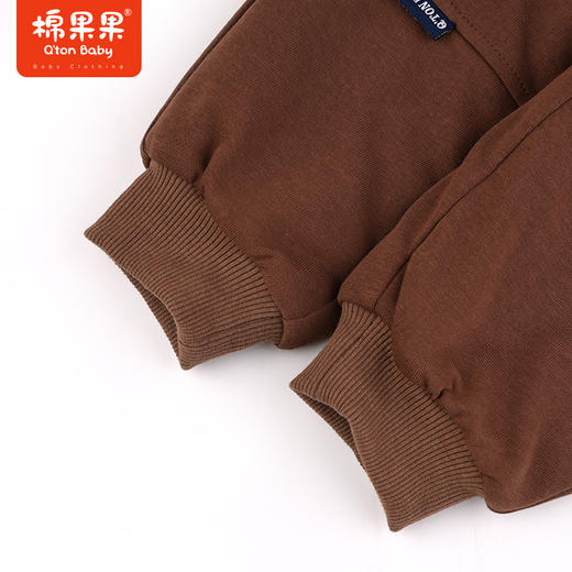 棉果果冬季新品男童小毛圈针织夹棉长裤M412200823682 商品图4