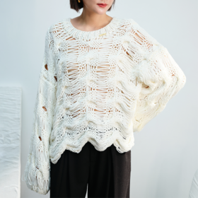 LIYIHAN 手工编织粗线毛衫 Y233M10702