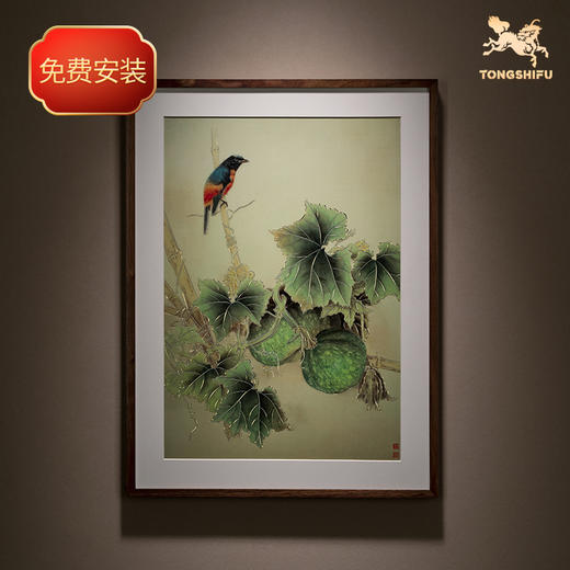 铜师傅 手工錾刻 铜雕画《福运绵长》客厅玄关沙发背景墙装饰画 商品图1