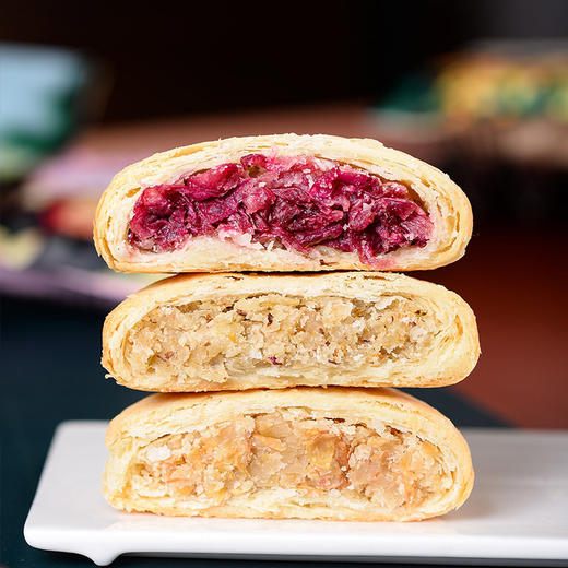 【买二送二！鲜花饼】酥皮酥香，花陷丰满，花瓣饱满，花香四溢，休闲糕点云南特产玫瑰花饼240g8枚桂花茉莉玫瑰鲜花饼—DD健康 商品图4