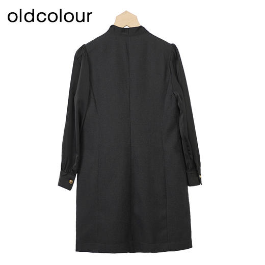 oldcolour小香风连衣裙秋季新款飘带气质高级感短裙女O33103380 商品图3