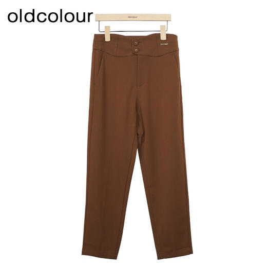 oldcolour简约高腰休闲裤秋季新款直筒显瘦长款西装裤女O34073464 商品图2