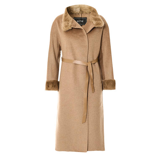 EITIE爱特爱冬季新款立领收腰显瘦百搭中长裙大衣外套7214932 商品图5