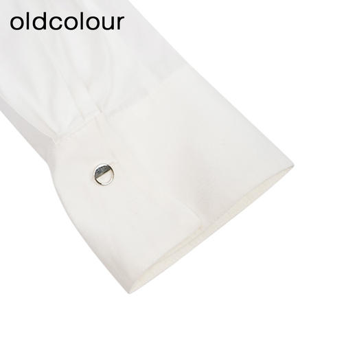oldcolour白色简约休闲衬衫秋季新款宽松显瘦百搭上衣女O33013364 商品图4