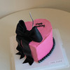 黑粉蝴蝶结 | 心形蛋糕 商品缩略图0