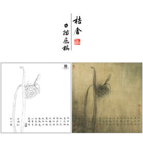 【大彩图】李晓明工笔画白描底稿小品《豆娘残荷》荷花临摹勾线花鸟线稿K079