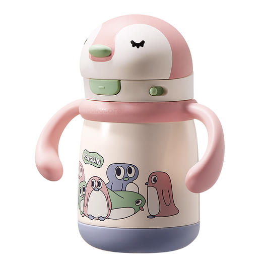 babycare300mL小企鹅保温杯 （莱莎粉/季风灰） 商品图0