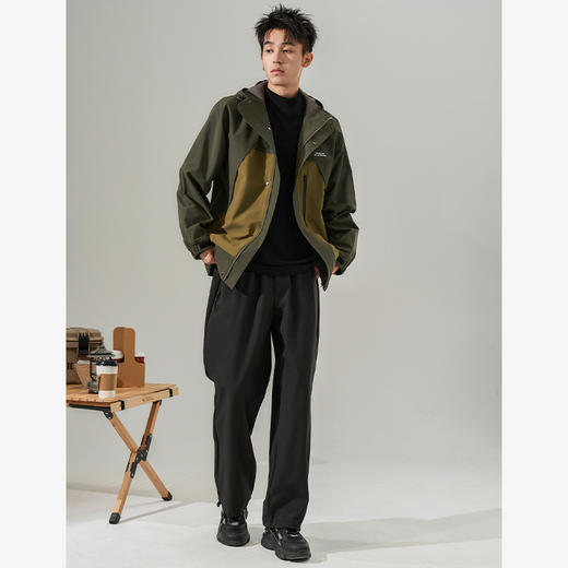 西遇韩版字母刺绣冲锋衣新款运动休闲外套宽松连帽夹克11932262 商品图1