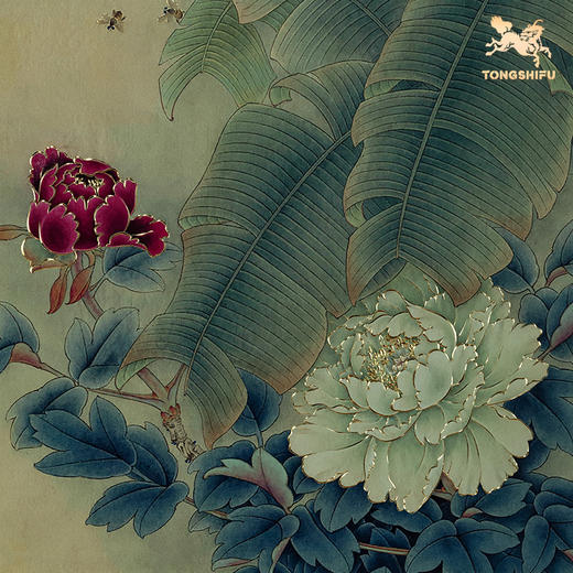 铜师傅 手工錾刻 铜雕画《牡丹芳艳》客厅玄关沙发背景墙装饰画 商品图2