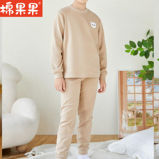 棉果果冬季新品内衣家居中大童140-160码暖姜套头套装M411302423720 商品图7