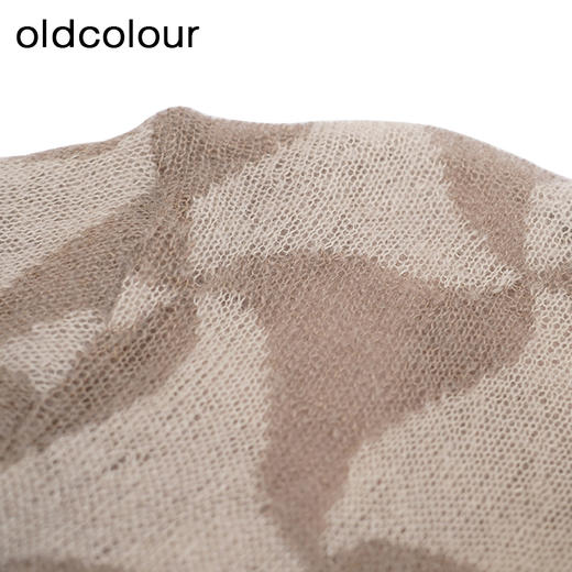 oldcolour圆领套头针织衫秋季新款宽松时尚短款毛衣女O33052342 商品图3