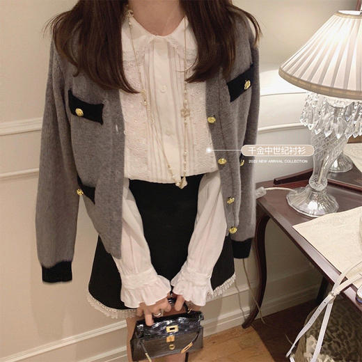 金蘑菇菇 英式格拉冬日/ 10羊绒 极简轮廓感 中长款大衣 商品图3