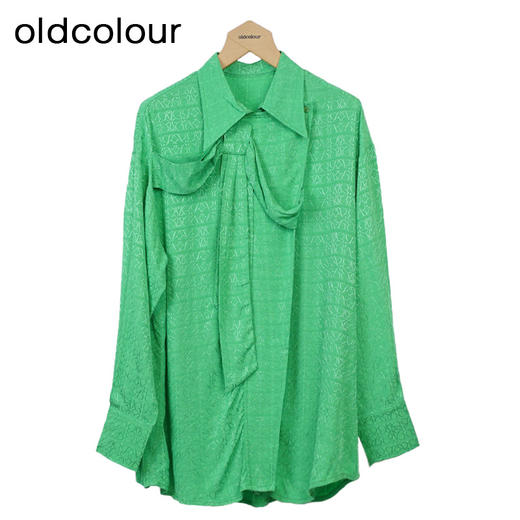 oldcolour简约通勤衬衫秋季新款设计感宽松长袖上衣女GO31063851 商品图1