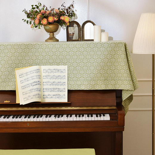 四叶草雏菊钢琴巾钢琴凳罩北欧现代简约钢琴罩全罩新款钢琴巾 商品图0