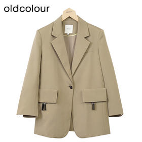 oldcolour卡其色西装外套秋季新款高级感宽松休闲西服女O32048205