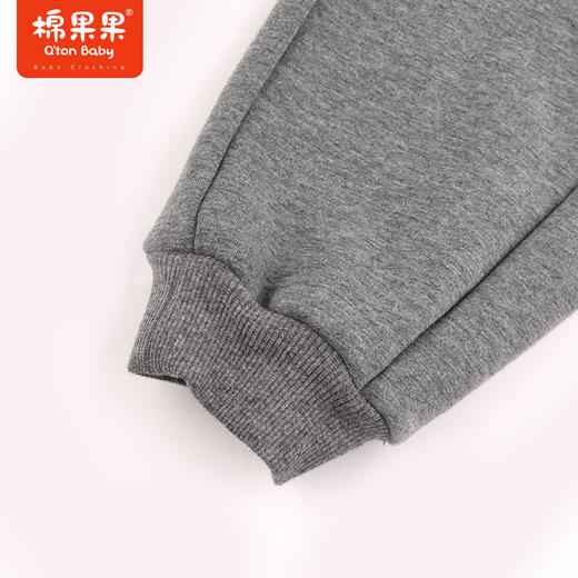 棉果果冬季新品男奥粒绒针织加绒长裤M412200423683 商品图5
