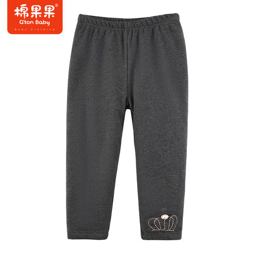 棉果果冬季新品女童针织夹棉铅笔裤打底裤M422206823626 商品图0