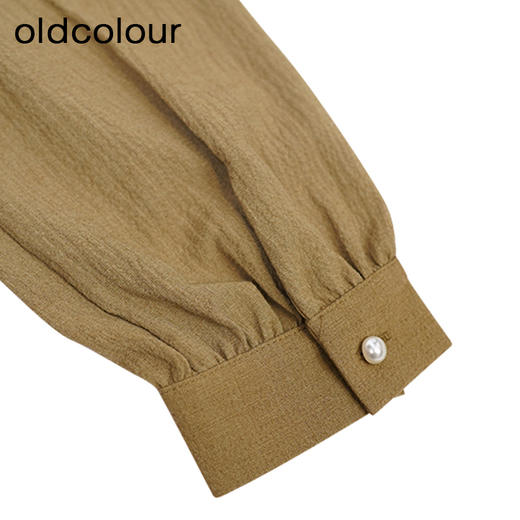 oldcolour森系气质洋装秋季新款高腰显瘦A字中长裙女GO31103019 商品图2