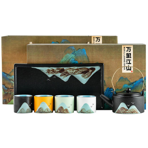 「一壶四杯礼盒装！四色可选」故宫文创茶具礼盒送长辈教师节礼品送老师父亲中秋企业伴手礼商务餐饮用具 商品图4