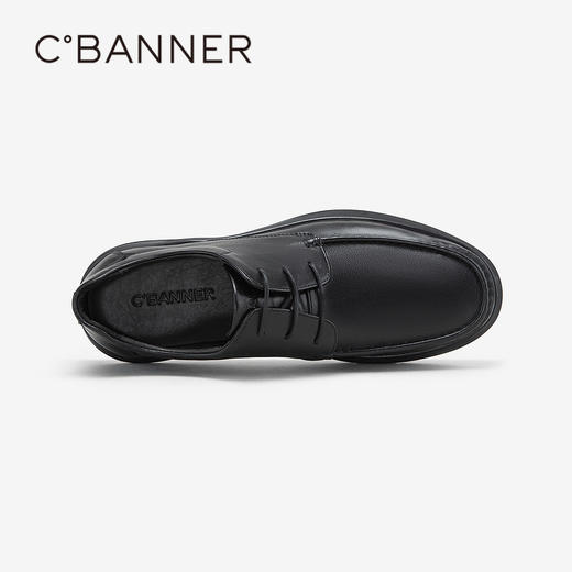 千百度男鞋秋季通勤系带男士德比鞋真皮皮鞋商务休闲舒适A23480902 商品图2