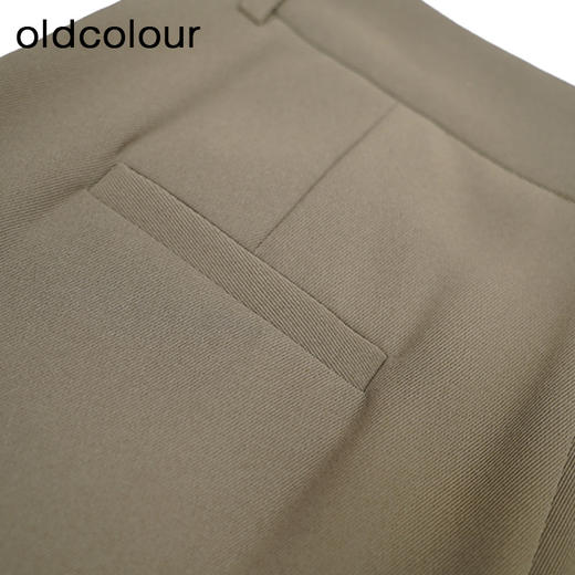 oldcolour复古高腰休闲裤秋季新款宽松阔腿西装裤女GO31073861 商品图4
