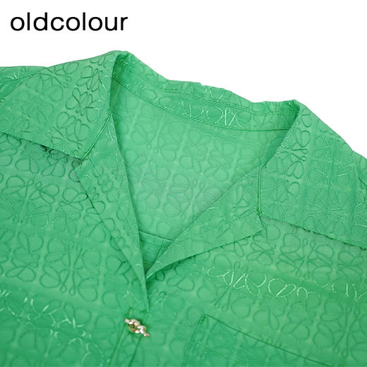 oldcolour印花长袖衬衫秋季新款百搭通勤宽松长袖上衣女O32013261 商品图4