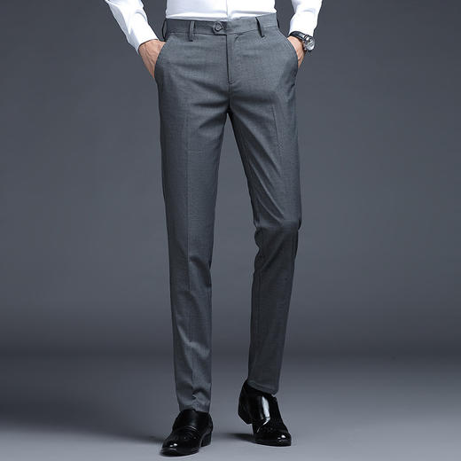 ALBB-西裤男商务正装裤子坠感休闲西装裤直筒长裤男士四季（厚薄两款） 商品图5