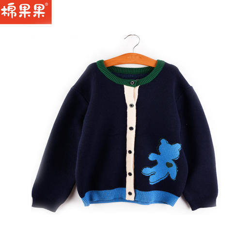 棉果果冬季新品男童兔绒包芯纱针织开衫毛衣M412161223672 商品图1