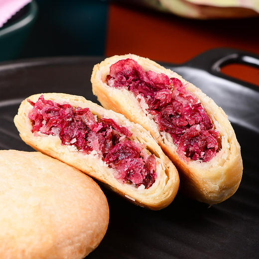 【买二送二！鲜花饼】酥皮酥香，花陷丰满，花瓣饱满，花香四溢，休闲糕点云南特产玫瑰花饼240g8枚桂花茉莉玫瑰鲜花饼—DD健康 商品图3