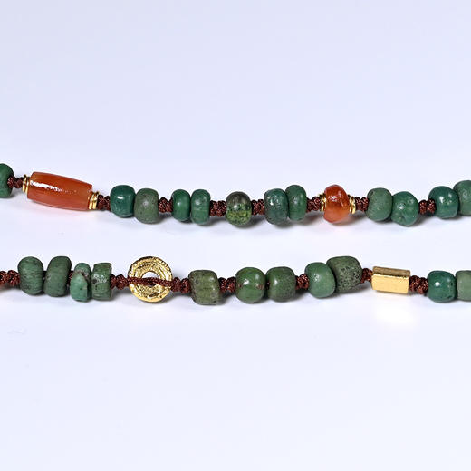 战国和田青玉璧+琉璃珠项链 商品图6