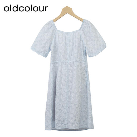 oldcolour甜美泡泡袖洋装春秋季新款A字显瘦纯棉短裙GO31101818 商品图2