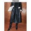 VIMAGE纬漫纪冬季新款高腰时尚通勤显瘦a字半身裙V2006627 商品缩略图0