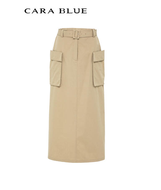 CARA BLUE卡其色休闲工装半裙 商品图0