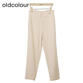 oldcolour简约高腰休闲裤秋季新款直筒显瘦长款西装裤女O34073464