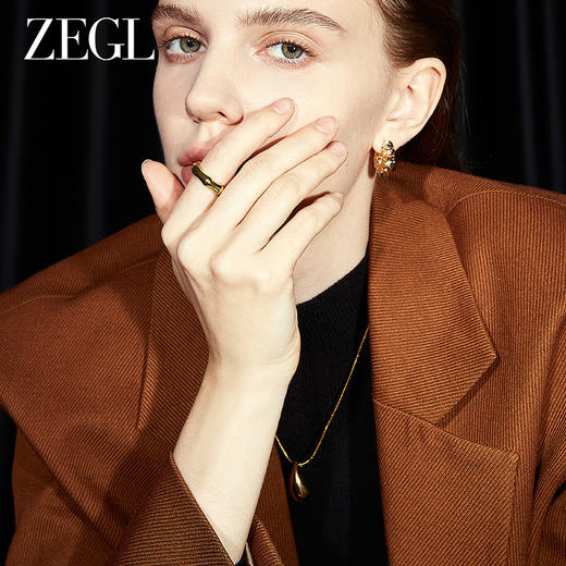 ZEGL法式虎眼石开口戒指女小众设计时尚个性2023年新款指环食指戒 商品图6