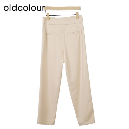 oldcolour简约高腰休闲裤秋季新款直筒显瘦长款西装裤女O34073464 商品图1