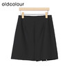 oldcolour黑色半身裙春秋季新款高腰气质设计感A字短裙女O33061372 商品缩略图1
