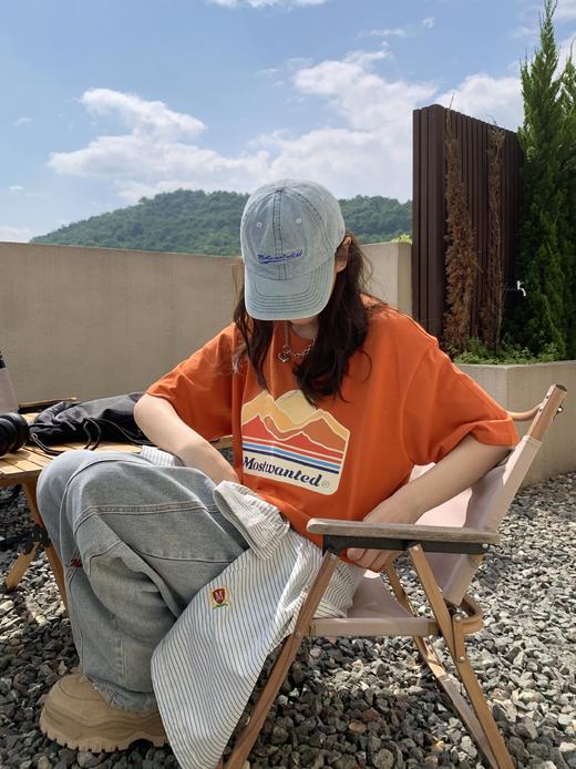 mostwantedlab彩虹/MWL-2312048/风景画石头拉浆印花短袖 商品图3