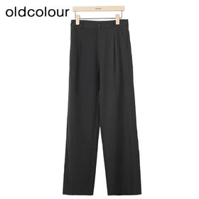 oldcolour显瘦阔腿裤秋季新款高腰气质垂感西装休闲裤女O32073202