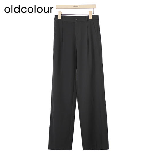 oldcolour显瘦阔腿裤秋季新款高腰气质垂感西装休闲裤女O32073202 商品图0