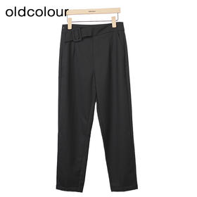 oldcolour高腰通勤休闲裤秋季新款直筒显瘦长款西装裤女O32073211